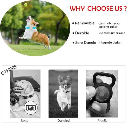 Lionheart glory Airtag Dog Collar Reflective Dog Collars with Airtag Hloder Female Male Baby Pink Collar Dog Adjustable Durable Soft Classic Collar for Small Dogs Pet Gift in Kuwait