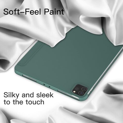 JETech Case for iPad Pro 11-Inch 2022/2021/2020/2018 Model (4th/3rd/2nd/1st Generation), Protective Hard Back Shell Soft-Touch Tablet Stand Cover, Auto Wake/Sleep (Black) in Saudi Arabia