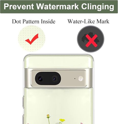 Unov Compatible with Pixel 7 Case Clear with Design Soft TPU Shock Absorption Slim Embossed Pattern Protective Back Cover for Pixel 7 5G 6.3inch (Flower Bouquet) in Kuwait