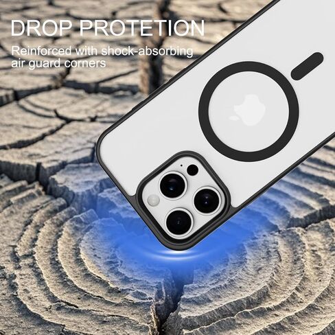 حافظة مغناطيسية قوية لهاتف iPhone 16 Pro Max شفافة، متوافقة مع Magsafe، غطاء واقٍ نحيف، مقاوم للاصفرار، حافظة هاتف صلبة مقاومة للصدمات لهاتف iPhone 16 ProMax 6.9 بوصة، أبيض in Saudi Arabia