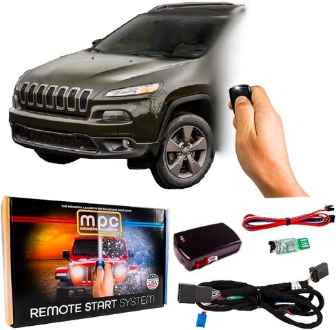 MPC Remote Start Kit Compatible with Jeep Cherokee 2015-2018 || Gas || TIP Key || Plug-n-Play || Uses Factory Tip Key || Premier USA Tech Support in Saudi Arabia