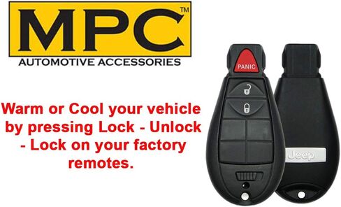 MPC Remote Start Kit Compatible with Jeep Cherokee 2015-2018 || Gas || TIP Key || Plug-n-Play || Uses Factory Tip Key || Premier USA Tech Support in Saudi Arabia