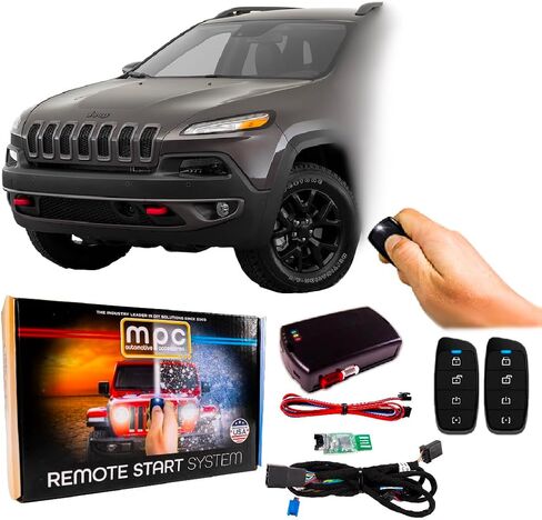 MPC Remote Start Kit Compatible with Jeep Cherokee 2015-2018 || Gas || TIP Key || Plug-n-Play || Uses Factory Tip Key || Premier USA Tech Support in Saudi Arabia