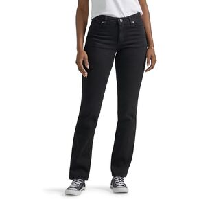 Lee Women's Relaxed Fit Straight Leg Jean, Black Onyx