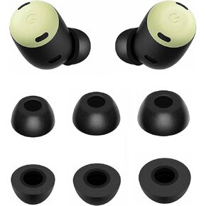 Foam Eartips Compatible with Pixel Buds Pro Earbuds, 3 Pairs S/M/L Sizes Soft Memory Foam Ear Tips Foam Tips Eartips Earbuds Tips Compatible with Pixel Buds Pro, Black sml