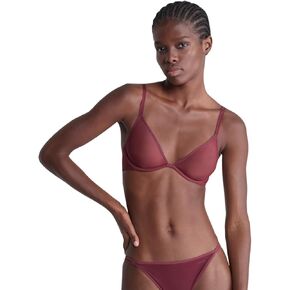 Calvin Klein Women's Sheer Marquisette Unlined Plunge Bra