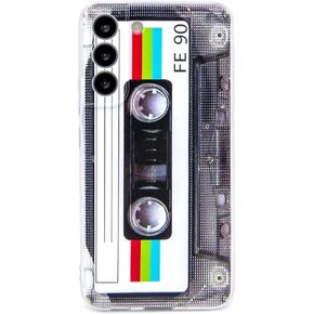 FAteamll Case for Galaxy S22+, Shockproof Scratchproof with TPU Soft Bumper Retro Cassette Tape Case Compatible with Samsung Galaxy S22 Plus
