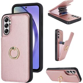 Jaorty for Samsung Galaxy A54 5G Wallet Case for Women Men with Card Holder, Galaxy A54 Crossbody Phone Cases with Strap Shoulder Lanyard, Zipper Pocket PU Leather Kickstand Purse,6.4 Inch Black
