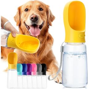 Mr. Pen- Dog Water Bottle, 19oz, Large, Yellow, Portable Dog Water Bottle Dispenser, Dog Travel Water Bottle, Travel Dog Water Bottle Portable Water Bottle for Dogs On The Go, Pet Water Bottle