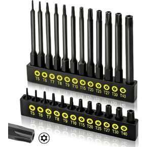 45 Pcs Screwdriver Bit Set with Magnets Included Storage Case and Bit Holder Driver