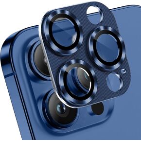 AFARER 2 Pack Camera Lens Protector for iPhone 15 Pro & Lens Cover for iPhone 15 Pro Max Metal Camera Cover with 9H Tempered Glass Screen Protector Accessories,[Drop Protection] Camera Lens Cover-Blue