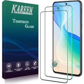 KAREEN 2 Pack Tempered Glass for Samsung Galaxy S21 FE 5G Screen Protector, Support Fingerprint Reader, Anti Scratch, Case Friendly, 9H Haredness, Bubble Free