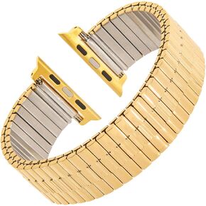 Gilden Extra Long Expansion Wide Stainless Steel Metal Watch Band 552W-SMART, fits Apple Apple Watch