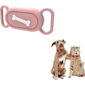 Galaxy SmartTag2 Dog Collar Holder(1 Pack) for Samsung SmartTag2 Dog Collar Anti-Lost Silicone Galaxy SmartTag2 Tracker Holder Case Compatible with Cat/Dog Collars (Pink)
