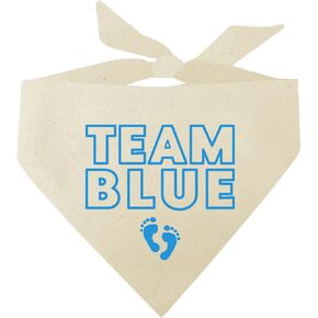 Team Blue and Team Pink Gender Reveal/Baby Announcement Dog Bandana(2 Pack Natural,OS 822/823)