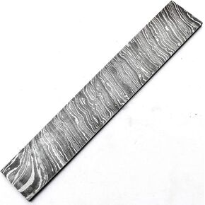 PAL 2000 KNIVES 9935 Damascus Steel 10x5 Inches Handmade Billet Blank Blade - Bar Size 10"x5"x5mm