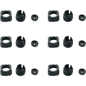 6Sets Ball-Joint Fixed Adapter Head Bracket Holder Ring Tightening Nut with Screw, Silicone pad for Replacement Car Mount for Phone Air Outlet Handlebar Camera DVR Camcorder Wireless Charger