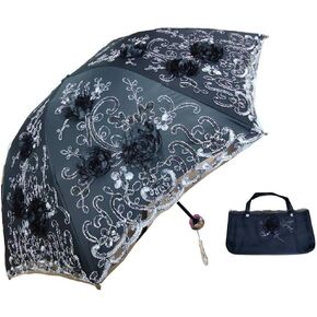 zmgmsmh Foldable Lace Parasol Travel sun rain Umbrella Compact anti UV Resistance Princess Umbrella Sun Umbrella for Women Girls