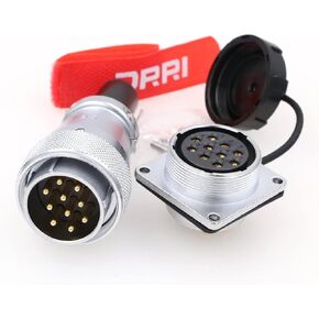 DRRI WEIPU WS28 24-Pin AC DC Circuit Signal LED Heavy Duty Industrial Bulkhead Male Plug Female Socket for Solar Panel