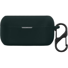 kwmobile Silicone Cover Compatible with Technics EAH-AZ60M2 - Case Cover Stick-On Skin with Clip - Black