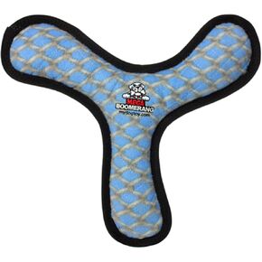 TUFFY - World's Tuffest Soft Dog Toy - MEGA Boomerang- Brick - Squeakers - Multiple Layers. Made Durable, Strong & Tough. Interactive Play (Tug, Toss & Fetch). Machine Washable & Floats.