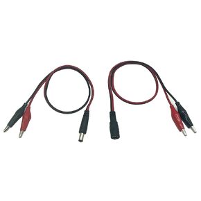 Dc Power Plug Cable 1 Pairs , Dafensoy Dual Alligator Clip to DC 5.5 x 2.1 mm Male Plug & Female Plug Connector Cable 50cm