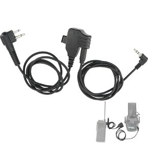 U94 PTT M Head 2 Pin Cable Adapter Compatible with Motorala Radio GP2000/2001, Aux 3.5 Cable for Hearing Protection Earmuff