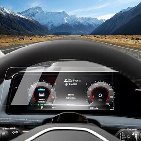 LUWU 2024 Ariya Screen Protector for N-issan Ariya Accessories 2024 2023 N-issan Ariya 12.3-inch Screen Protector Nano Plastic Anti-Scratch Digital Instrument Panel Center Touchscreen 4PCS (Navi+Dash)