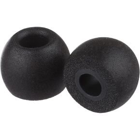 Xcessor FX4.9 (M) 4 Pairs of Round Memory Foam in Ear Earphone Medium Size Earbuds. Replacement Ear Tips for All Popular in-Ear Headphones. Black