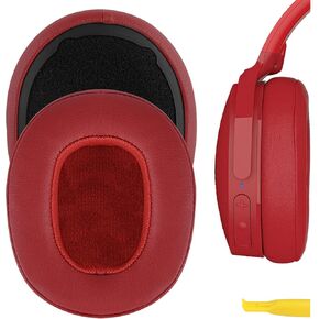 Geekria QuickFit Replacement Ear Pads for Skullcandy Venue Wireless ANC Replacement Ear Pads for Skullcandy Venue Wireless ANC Headphones Ear Cushions, Ear Cups Cover Repair Parts (Red)