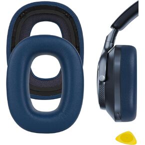 Geekria QuickFit Replacement Ear Pads for Bowers&Wilkins Px8, Px7 S2 Headphones Ear Cushions, Headset Earpads, Ear Cups Cover Repair Parts (Blue)