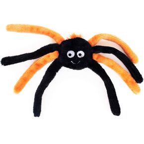 ZippyPaws Spiderz - Small Orange Plush Dog Toy