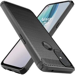 Osophter for Oneplus Nord N10 Case Shock-Absorption Flexible TPU Rubber Protective Cell Phone Cover for Oneplus Nord N10 5G(Black)
