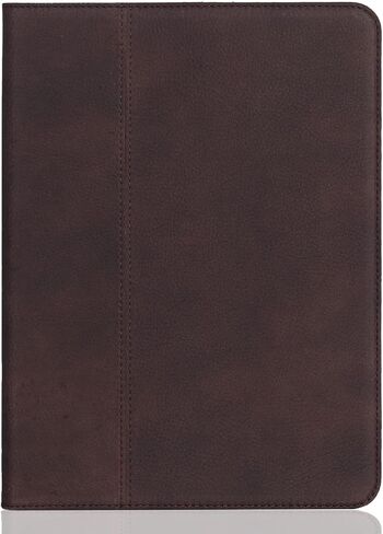 حافظة Gexmil لجهاز iPad 9.7 بوصة، الجيل السادس/الخامس (2018/2017) - iPad Air 2/1 Gen. غطاء جلد أصلي مع حامل قلم رصاص، خاصية النوم/الاستيقاظ التلقائي من جلد البقر، مضاد لبصمات الأصابع، بني مصقول in Kuwait