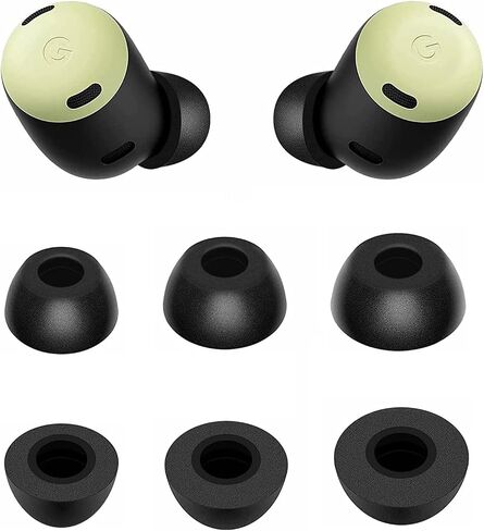 Foam Eartips Compatible with Pixel Buds Pro Earbuds, 3 Pairs S/M/L Sizes Soft Memory Foam Ear Tips Foam Tips Eartips Earbuds Tips Compatible with Pixel Buds Pro, Black sml in Saudi Arabia