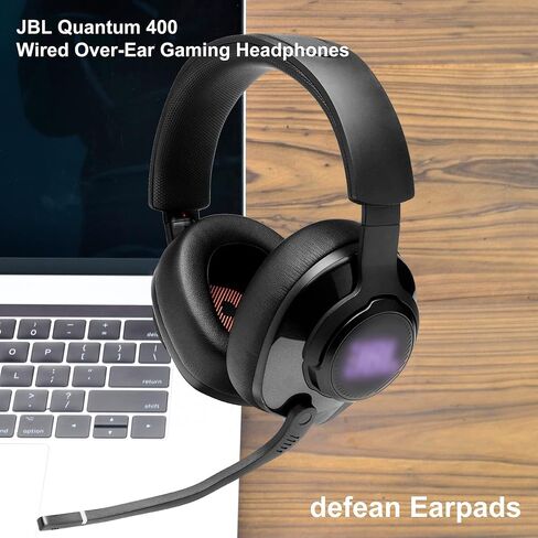 وسائد الأذن Q400 - وسائد غطاء وسائد الأذن البديلة المتوافقة مع سماعات JBL Quantum 400، Q400 السلكية فوق الأذن للألعاب، رغوة عالية الكثافة لإلغاء الضوضاء in Kuwait