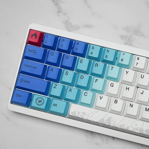 VARMILO Muse65 مفاتيح مغناطيسية سلكية للوحة المفاتيح، لوحة مفاتيح للألعاب، حافظة معدنية كاملة CNC وظهر زجاجي مرآة للأشعة فوق البنفسجية لمشغل FPS (Ar Iel، تخطيط ANSI مع مفتاح اليشم المغناطيسي) in Kuwait