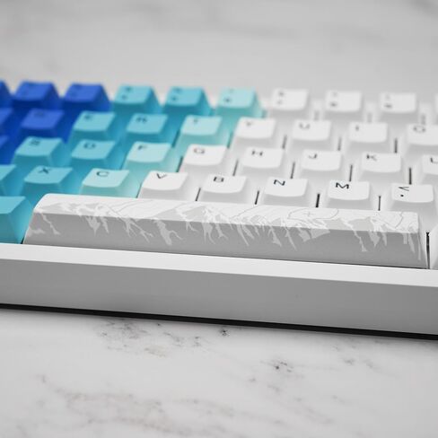 VARMILO Muse65 مفاتيح مغناطيسية سلكية للوحة المفاتيح، لوحة مفاتيح للألعاب، حافظة معدنية كاملة CNC وظهر زجاجي مرآة للأشعة فوق البنفسجية لمشغل FPS (Ar Iel، تخطيط ANSI مع مفتاح اليشم المغناطيسي) in Kuwait