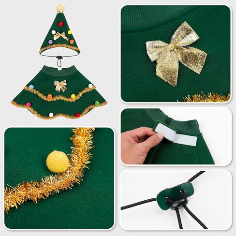 cyeollo Large Dog Christmas Costume Cute Christmas Tree Outfit Pet Dog Clothes Xmas Costumes for Big Size Dogs, Green XL in Saudi Arabia