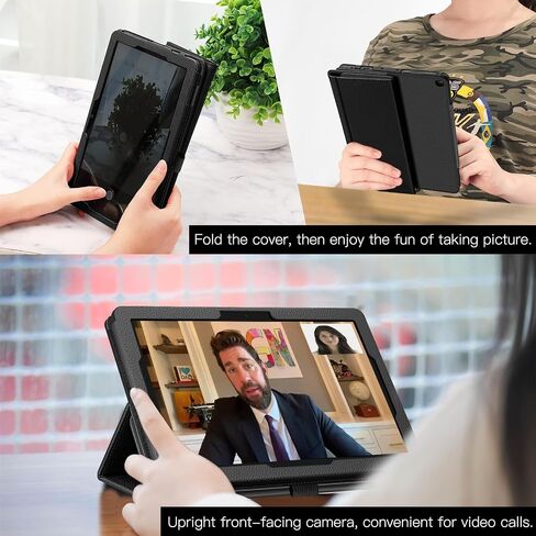 حافظة Fintie لجهاز Amazon Fire HD 10 و10 Plus الجديد تمامًا (الجيل 13/11، إصدار 2023/2021) - [حامل مرن] غطاء فوليو متعدد الزوايا من الجلد النباتي الفاخر، ظلال من اللون الأزرق in Saudi Arabia