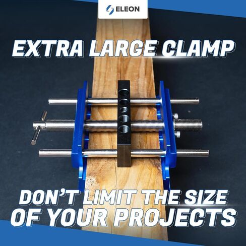 Eleon - Self Centering Dowel Jig with Elongated Jaws and Extra Wide Clamp - Precision Woodworking Made Effortless - Lasting Craftsmanship - Durable Aluminum Alloy Dowel Drill Guide - Red in Saudi Arabia
