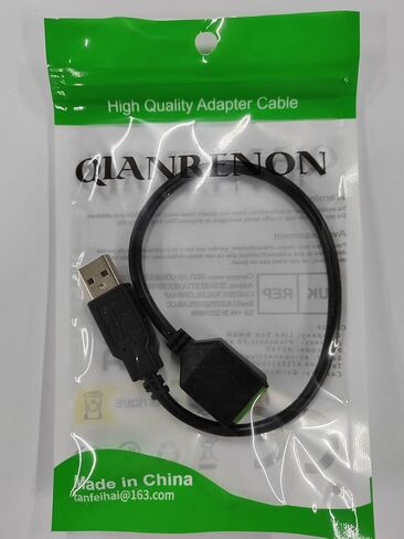 QIANRENON USB2.0 Quick Connect Solderless Adapter Short Cable USB2.0 Male to 5Pin Crimp Terminal Connector USB2.0 Spring Terminal Breakout Board Plug, 480Mbps 5V2A, for DIY/Repair USB, 30cm/11.8in in Saudi Arabia