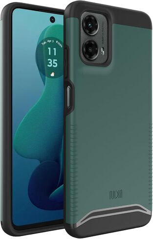 TUDIA MERGE [Military Grade] Designed for Motorola Moto G 5G (2024) Case - [DROP TESTED] Dual Layer Shockproof Slim Tough Heavy Duty Protective Phone Cases Cover - Hunter Green in Saudi Arabia