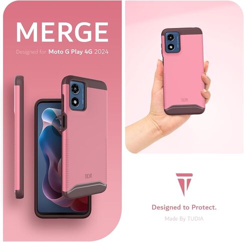 TUDIA MERGE [Military Grade] Designed for Motorola Moto G 5G (2024) Case - [DROP TESTED] Dual Layer Shockproof Slim Tough Heavy Duty Protective Phone Cases Cover - Hunter Green in Saudi Arabia
