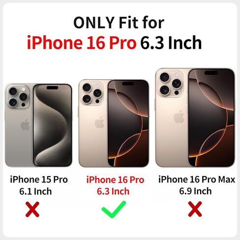 حافظة XIZYO لهاتف iPhone 16 Pro، حافظة هاتف لطيفة على شكل زهور وردية للنساء والفتيات بنمط جمالي مطبوع، حافظة نحيفة من مادة TPU حافظة واقية مضادة للصدمات لهاتف iPhone 16 Pro 6.3 بوصة، أسود in Kuwait