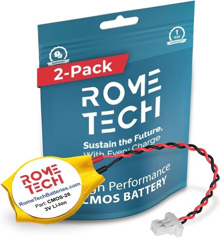 Rome Tech CMOS Battery for Lenovo ThinkPad L390 - Laptop Backup BIOS RTC 3V CR2016 Battery with 2 Pin 2 Wire Cable in Saudi Arabia