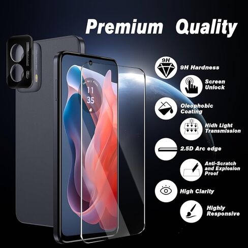 [2+2 Pack] for Motorola Moto G Power 5G 2024 Screen Protector+Camera Lens Protector,Anti-Scratch High Definition Bubble-Free in Saudi Arabia