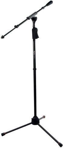 Gator Frameworks Tripod Mic Stand with Soft Grip Twist Clutch, Boom Arm, and Both 3/8" and 5/8" Adapters; Min/Max Height - 6"/99" (GFW-MIC-2020),Black in Saudi Arabia