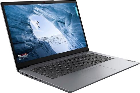 Lenovo IdeaPad 1 Business Laptop - 14" HD Display, Intel Celeron N4020, 4GB RAM, 128GB eMMC, ‎Intel UHD Graphics, Wi-Fi 6, Windows 11 Pro, with Laptop Stand in Saudi Arabia