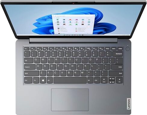 Lenovo IdeaPad 1 Business Laptop - 14" HD Display, Intel Celeron N4020, 4GB RAM, 128GB eMMC, ‎Intel UHD Graphics, Wi-Fi 6, Windows 11 Pro, with Laptop Stand in Saudi Arabia